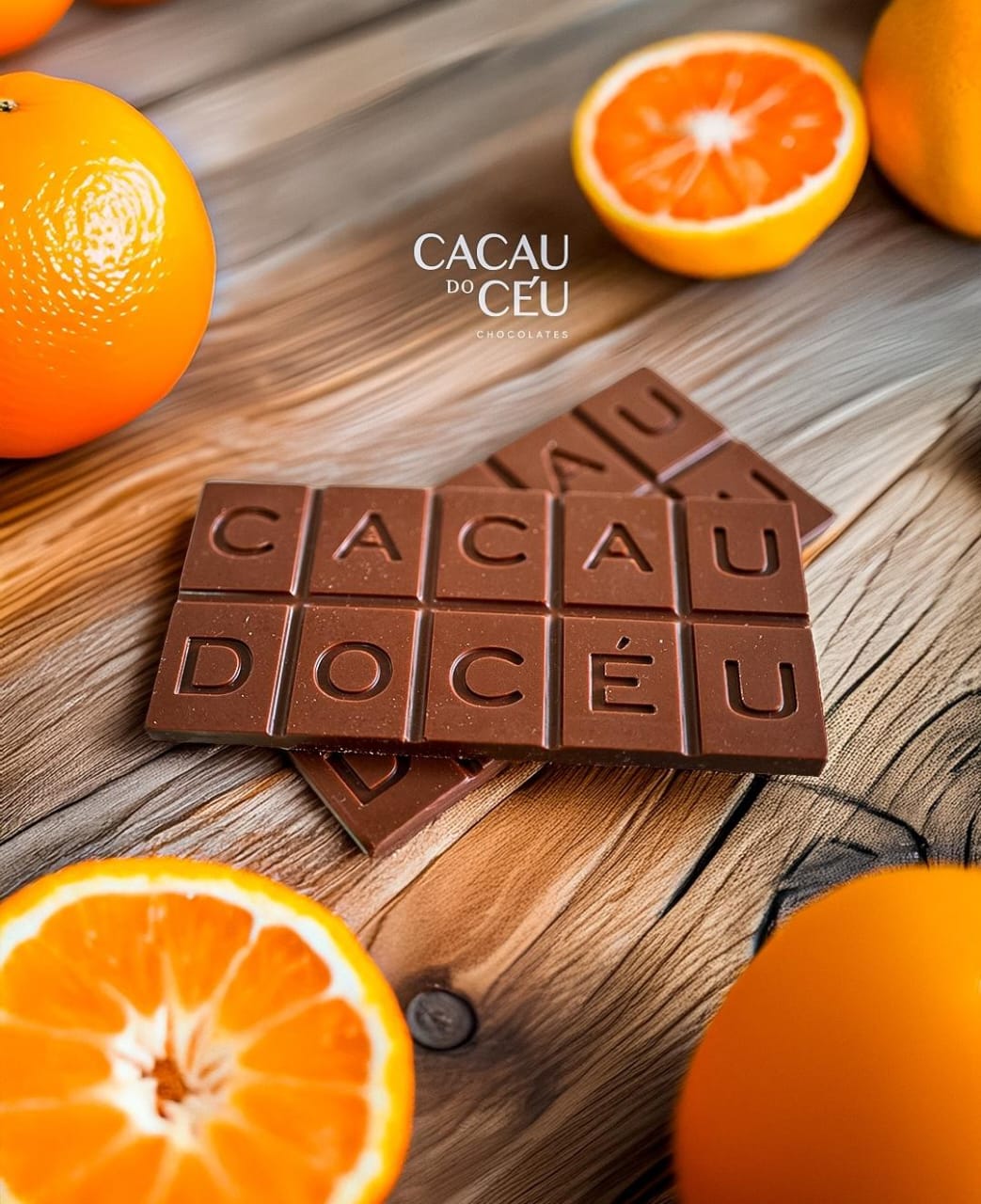 Chocolate Cacau do Céu Ao Leite 50 com Infusao de Laranja 25g