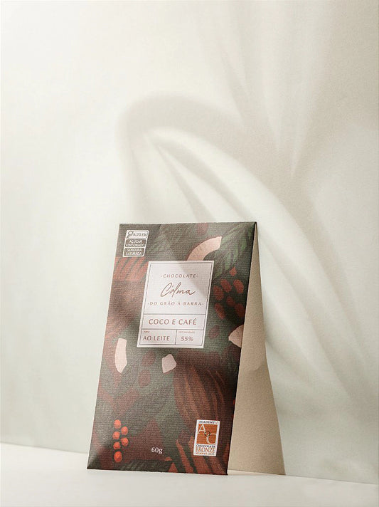 Chocolate Calma Ao Leite Coco e Café 55% 60g