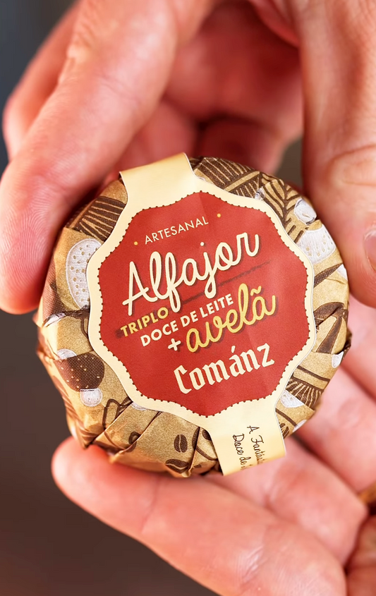Alfajor de Creme de Avelã Cománz  85g Alfajor Cománz de Café 85g - 🏆 Medalha no Mundial de Alfajor Argentina