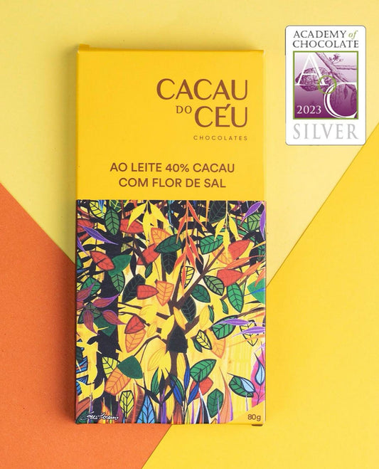 Chocolate Cacau do Céu  Ao Leite 40 com Flor de Sal 25g