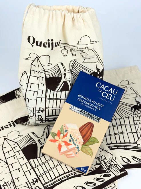 Mimo Queijuz - Chocolate Cacau do Céu Branco e Ao Leite com Queijo de Gorgonzola 80g