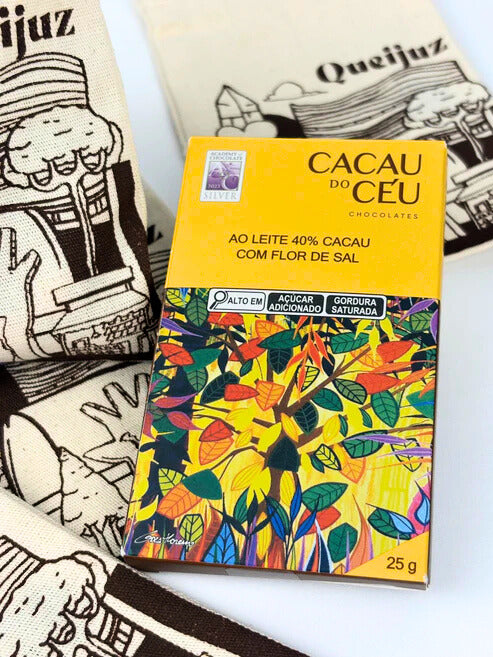 Mimo Queijuz - Chocolate Cacau do Céu  Ao Leite 40 com Flor de Sal 25g