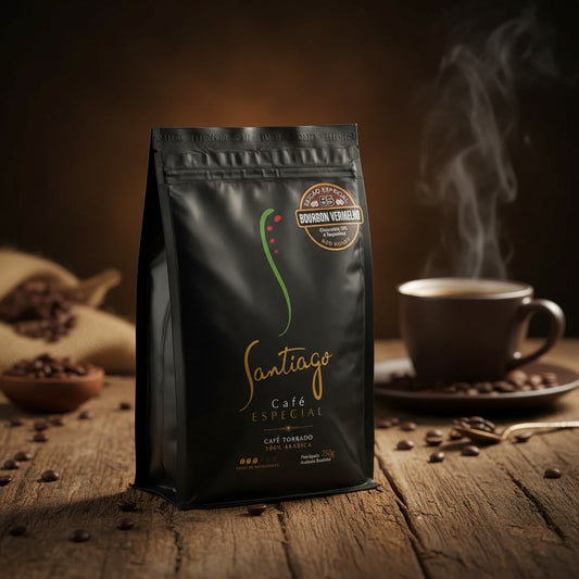 Café Santiago Especial Grão Bourbon Vermelho (Chocolate 70% e Rapadura) 250g